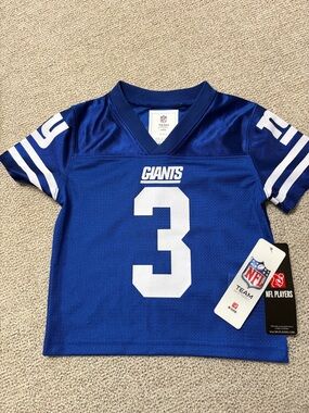 NWT NFL Wilson Youth Giants Royal Blue Jersey #3 with White Accents